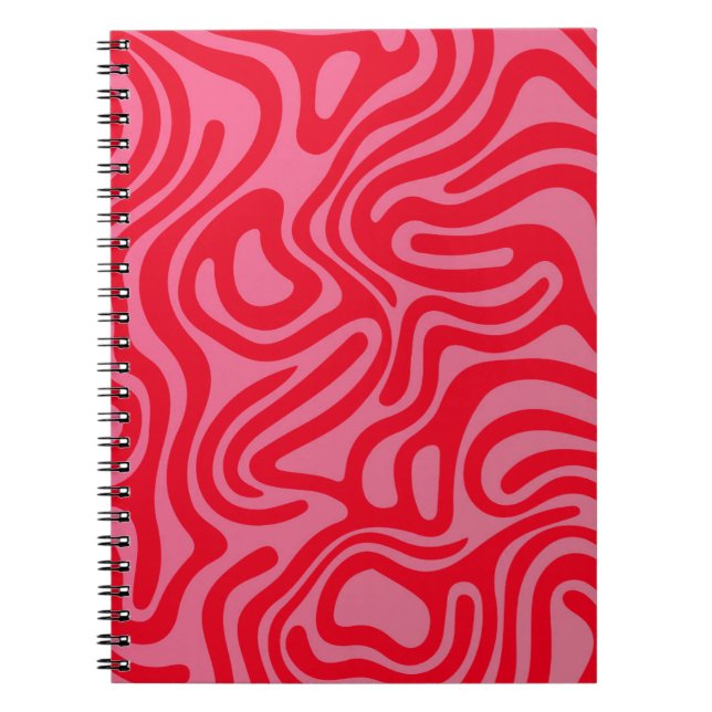 Simple and elegant design abstract spiral notebook (Front)