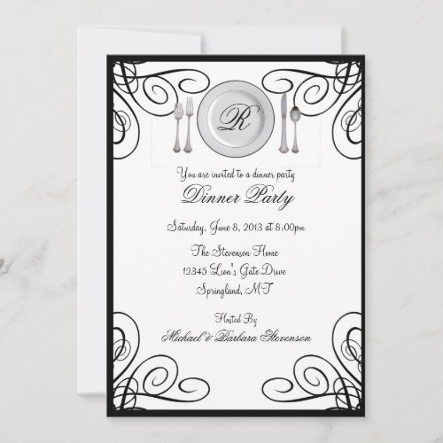 Simple and Elegant Dinner Party Invitations