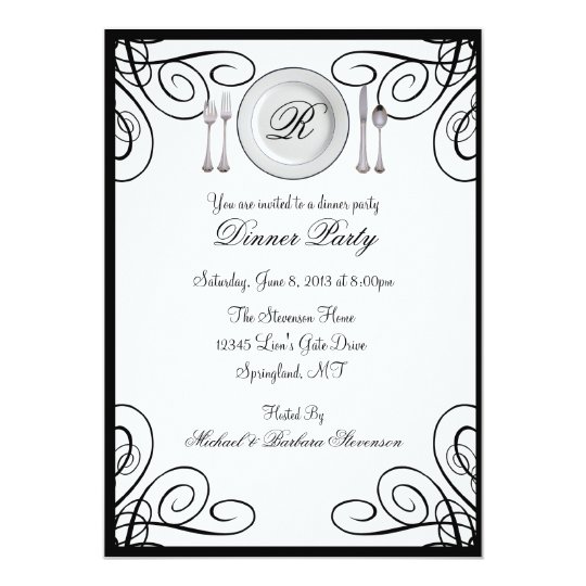 Simple and Elegant Dinner Party Invitations | Zazzle.com