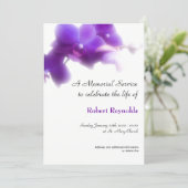 Simple and Elegant Floral Memorial Service Invitation (Standing Front)