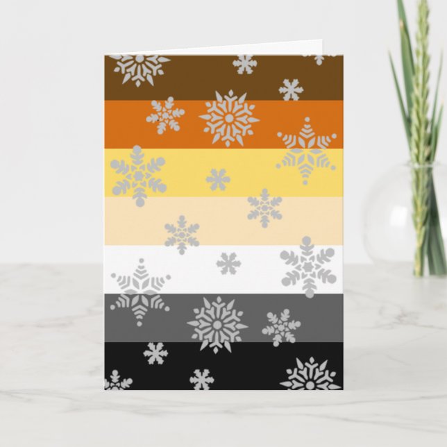 Simple and Elegant Gay Bear Pride Christmas Card (Front)