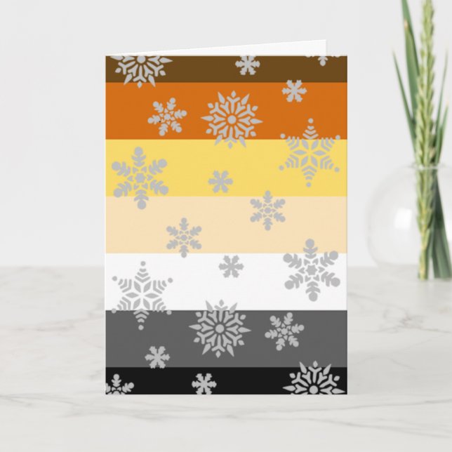 Simple and Elegant Gay Bear Pride Christmas Card (Front)