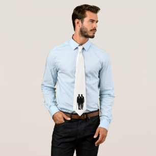 Simple and Elegant Groom and Groom Neck Tie