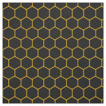 Simple and elegant honeycomb pattern black yellow fabric