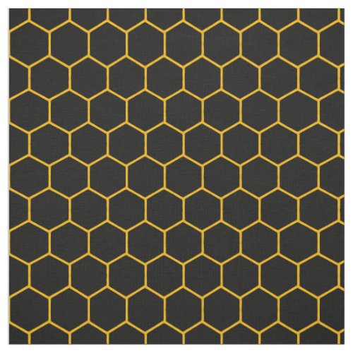 Simple and elegant honeycomb pattern black yellow fabric
