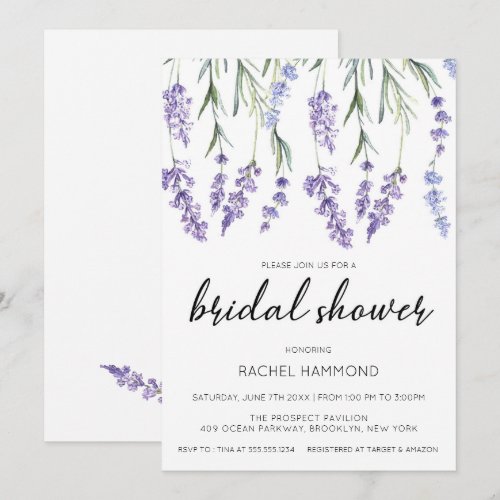 Simple and Elegant Lavender Bridal Shower