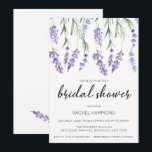 Simple and Elegant Lavender Bridal Shower Invitation<br><div class="desc">Simple and Elegant Lavender Bridal Shower Invitations. Lovely lavender around modern and elegant text with watercolor texture. Customize this bridal shower with your information and any custom message you would like to include.</div>