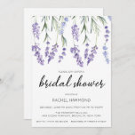 Simple and Elegant Lavender Bridal Shower Invitation<br><div class="desc">Simple and Elegant Lavender Bridal Shower Invitations. Lovely lavender around modern and elegant text with watercolor texture. Customize this bridal shower with your information and any custom message you would like to include.</div>