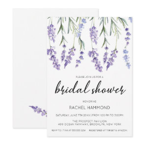 Simple and Elegant Lavender Bridal Shower Invitation