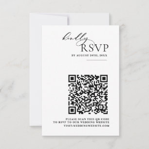 Simple And Elegant Minimalist Chic RSVP Card