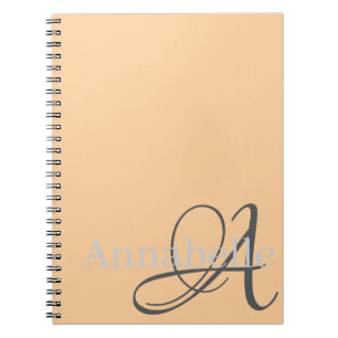 Simple and Elegant Monogram And Name Notebook