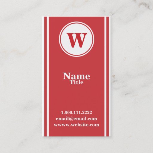 Customizable Simple and Elegant Monogram Business Card