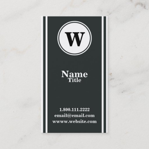 Customizable Simple and Elegant Monogram Business Card