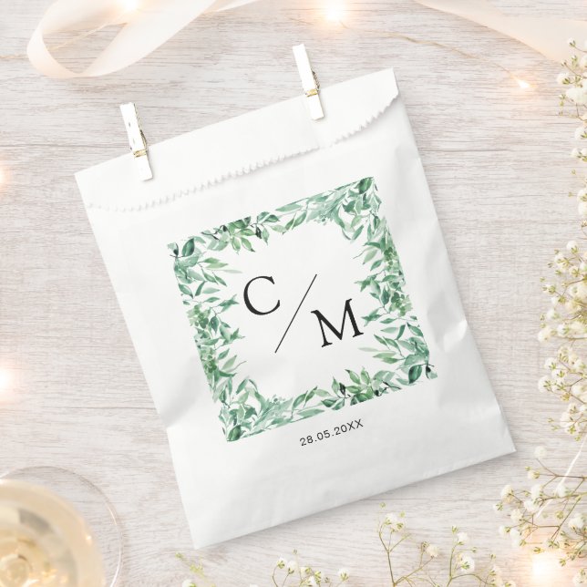 Simple and elegant monogram eucalyptus favor bag (Clipped)