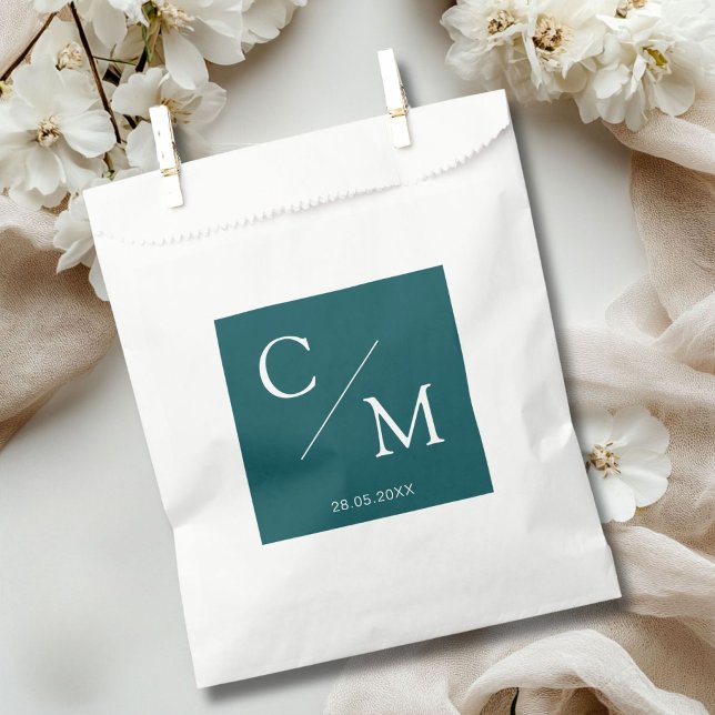 Simple and elegant monogram  favor bag (Simple and elegant monogram favor bag)