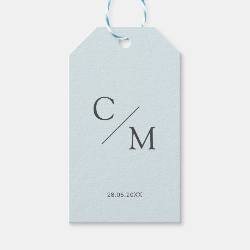 Simple and elegant monogram gift tags