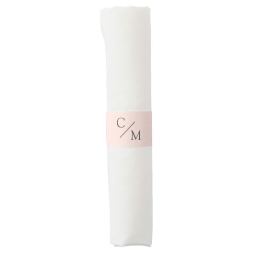 Simple and elegant monogram napkin bands