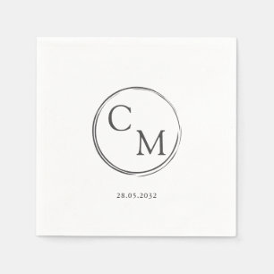Simple and elegant monogram Serviette Napkins