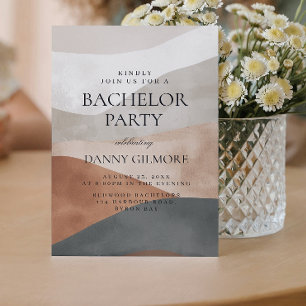 Simple and Elegant Multicolored Bachelor Party  Invitation