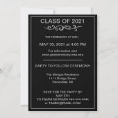 Simple and Elegant Photo Graduation Invitation (Back)