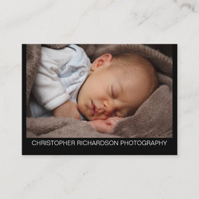 Simple and Elegant Photography Business Card (Front)