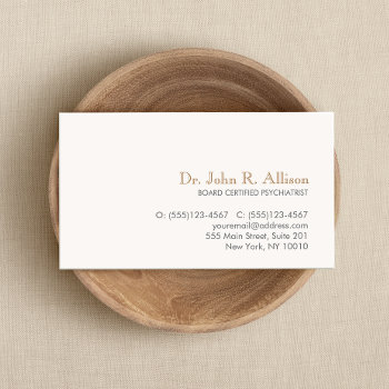 Simple And Elegant Professional Psychiatrist Business Card by sm_business_cards at Zazzle