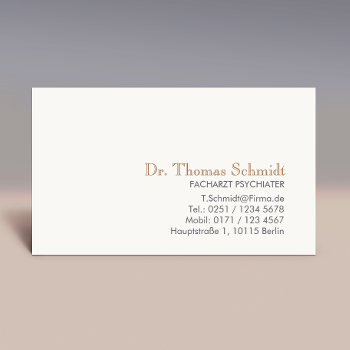 Simple And Elegant Professional Psychiatrists Business Card by sm_business_cards at Zazzle