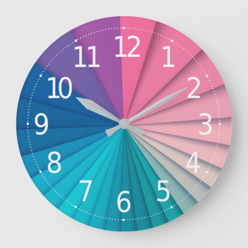 Simple and Elegant Ray of Colors  Wall Clock