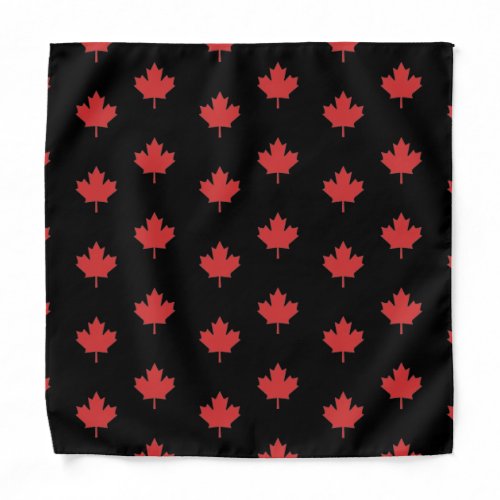 Simple and Elegant Red Maple Leaves Pattern  Bandana