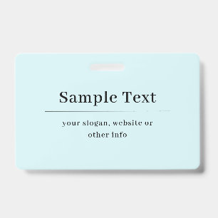 Simple and Elegant Text Template   Light Blue Badge