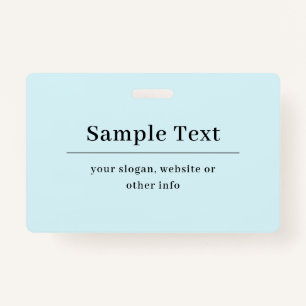 Simple and Elegant Text Template   Light Blue Badge