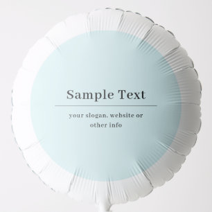 Simple and Elegant Text Template Light Blue Balloon