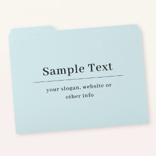 Simple and Elegant Text Template Light Blue File Folder