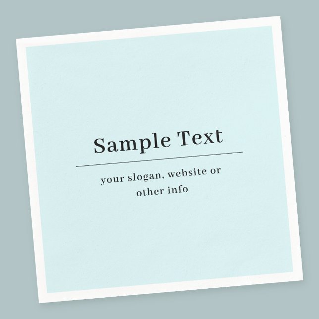 Simple and Elegant Text Template | Light Blue Napkins (Creator Uploaded)