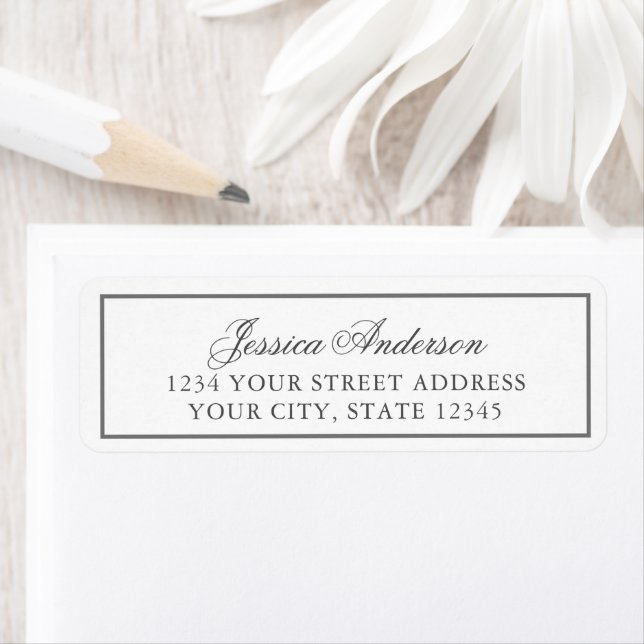 Simple and Elegant Text with Gray Border Label (Insitu)