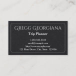 [ Thumbnail: Simple and Elegant Trip Planner Business Card ]