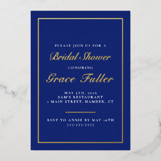Simple and Elegant Typography Foil Invitation
