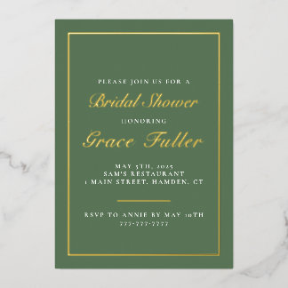 Simple and Elegant Typography Foil Invitation