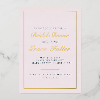 Simple and Elegant Typography Foil Invitation