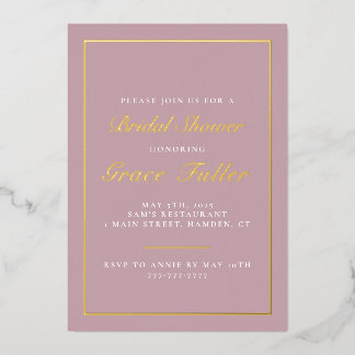 Simple and Elegant Typography Foil Invitation
