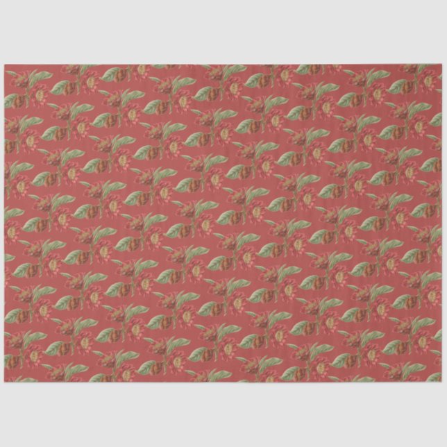 Simple and Elegant Vintage Floral Tissue Paper (Front)