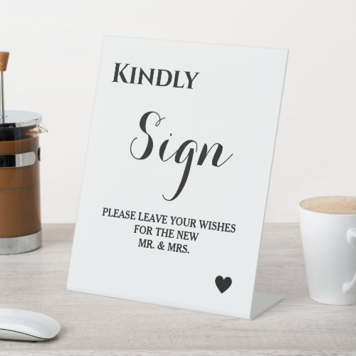 Simple and elegant wedding guest book sign