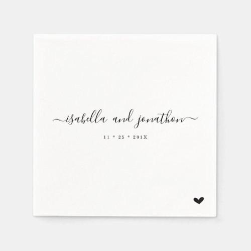Simple and Elegant Wedding Party Napkins