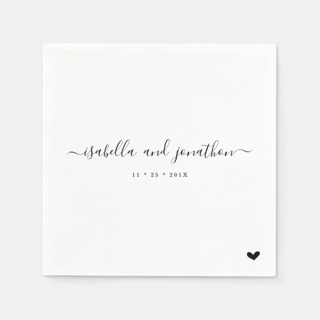 Simple and Elegant Wedding Party Napkins