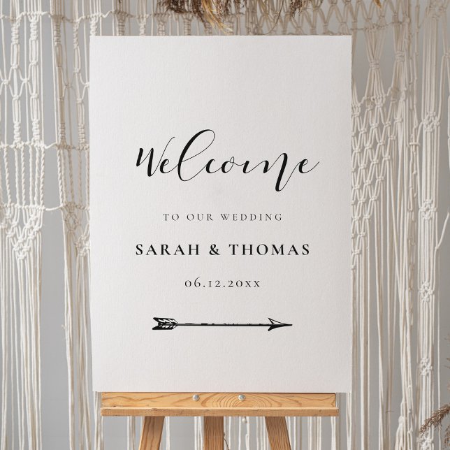 Simple and elegant Welcome to our wedding Foam Board (Creator Uploaded)