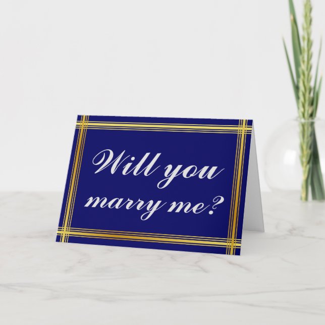 Simple and Elegant "Will you marry me?" Card (Front)