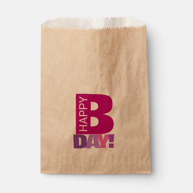 SImple and Fun Happy Bday Favor Bags