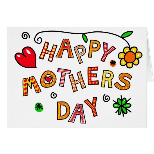 Simple and Fun Happy Mothers Day Cards (Front Horizontal)