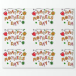 Simple and Fun Happy Mother&#39;s Day Wrapping Paper