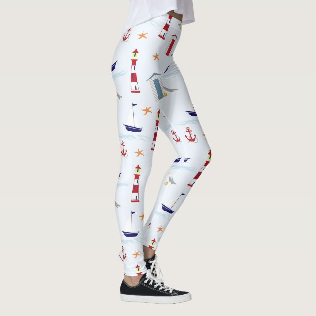 Simple and Fun Nautical Leggings (Right)